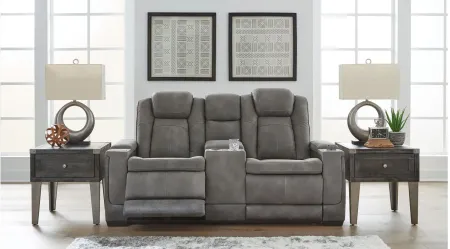 Next-Gen DuraPella Power Reclining Loveseat with Console in Slate by Ashley Furniture