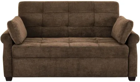 Hanson Convertible Sofa in Brown by Lifestyle Solutions