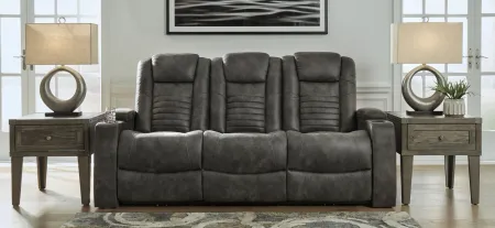 Soundcheck Power Reclining Sofa in Storm by Ashley Furniture