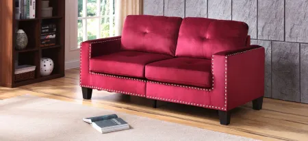 Nailer Sofa in Burgundy by Glory Furniture