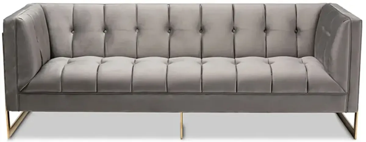 Ambra Sofa in Gray/Gold by Wholesale Interiors