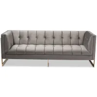 Ambra Sofa in Gray/Gold by Wholesale Interiors