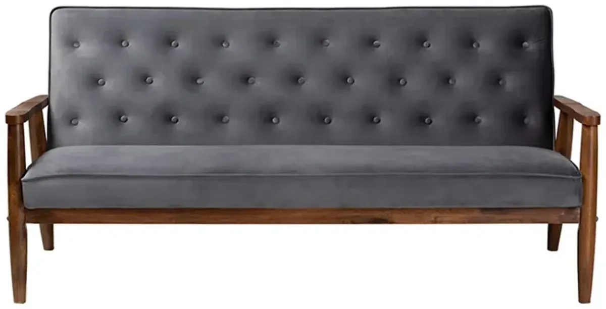 Sorrento Sofa in Gray/Brown by Wholesale Interiors