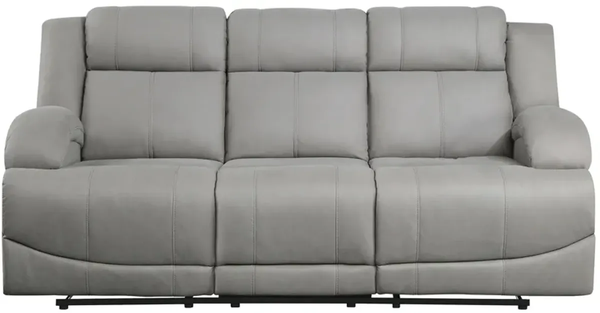 Brennen Reclining Sofa in Gray by Homelegance