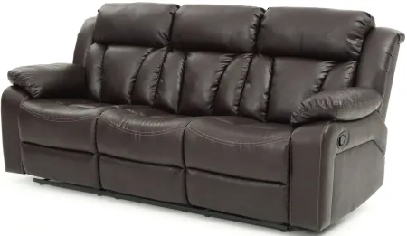 Daria Reclining Sofa in Dark Brown by Glory Furniture