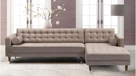 Somerset 2-pc. Sectional Sofa in Taupe by Armen Living