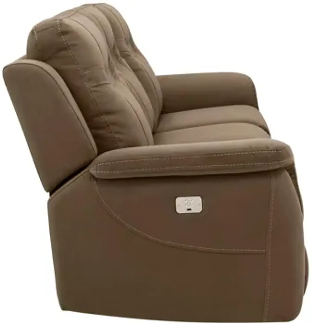 Stanfield Microfiber Power-Reclining Sofa w/ Power Headrest