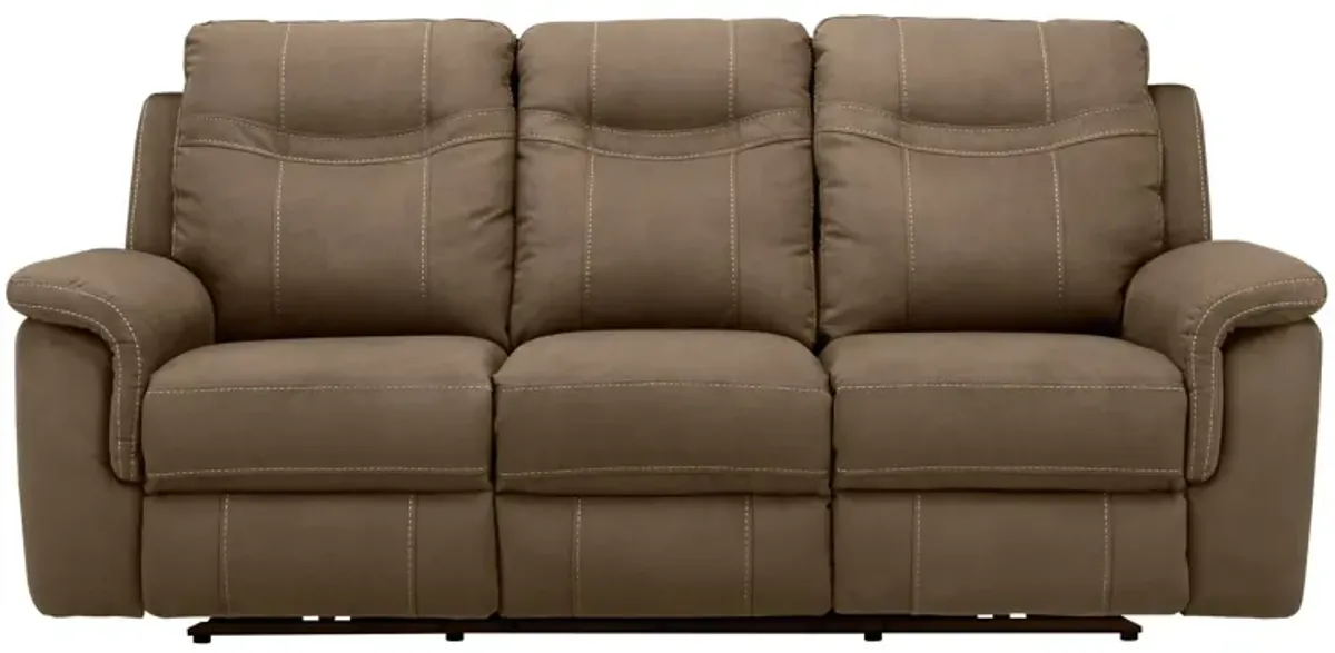 Stanfield Microfiber Power-Reclining Sofa w/ Power Headrest