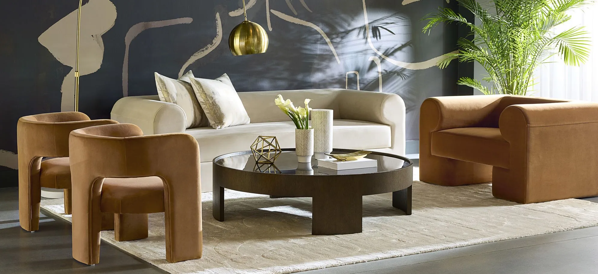 Ionic Sofa in Meg Taupe by Sunpan