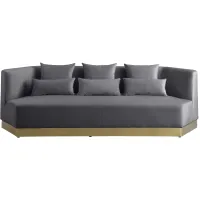 Marquis Velvet Sofa in Grey by Meridian Furniture