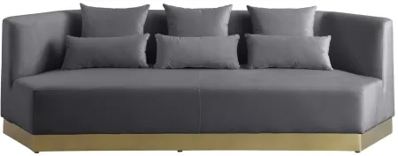 Marquis Velvet Sofa in Grey by Meridian Furniture