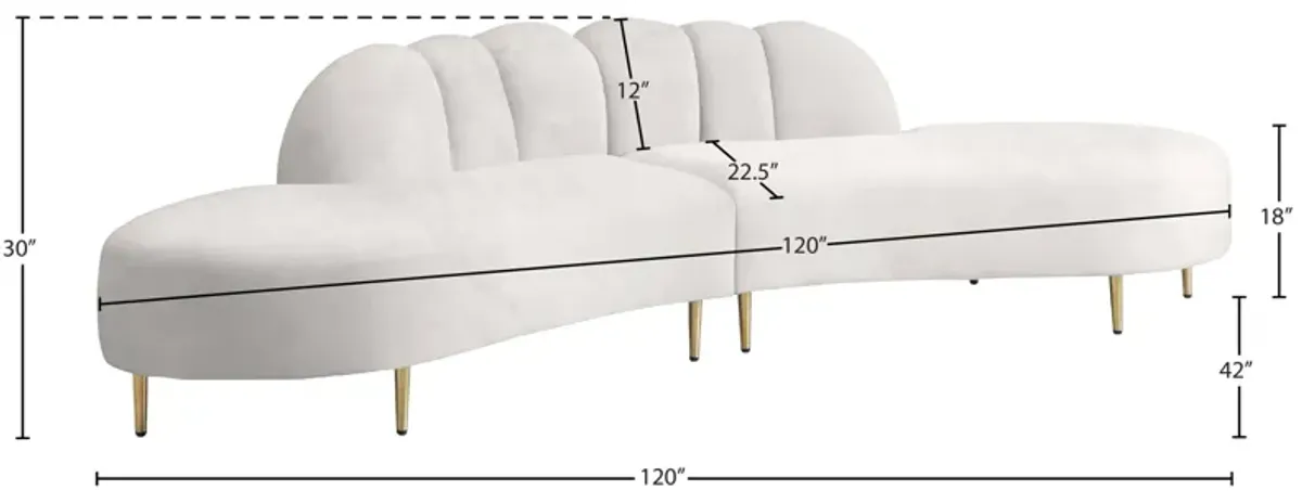 Divine Velvet 2-pc. Sectional Sofa