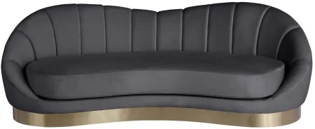 Shelly Velvet Sofa in Grey by Meridian Furniture