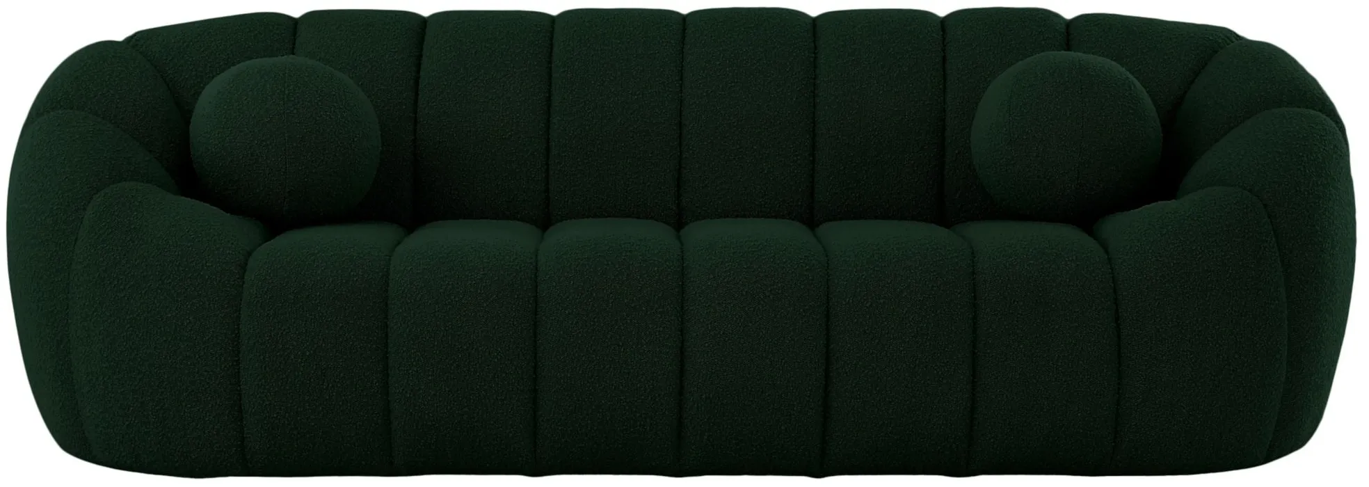 Elijah Boucle Fabric Sofa in Green by Meridian Furniture