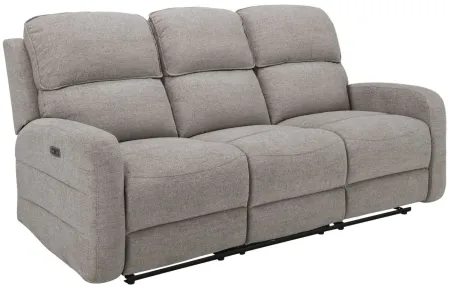 Everitt Chenille Power Sofa in Gray by Bellanest