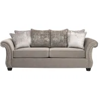 Bernardino Microfiber Sofa in Cosmos Putty by Hughes Furniture