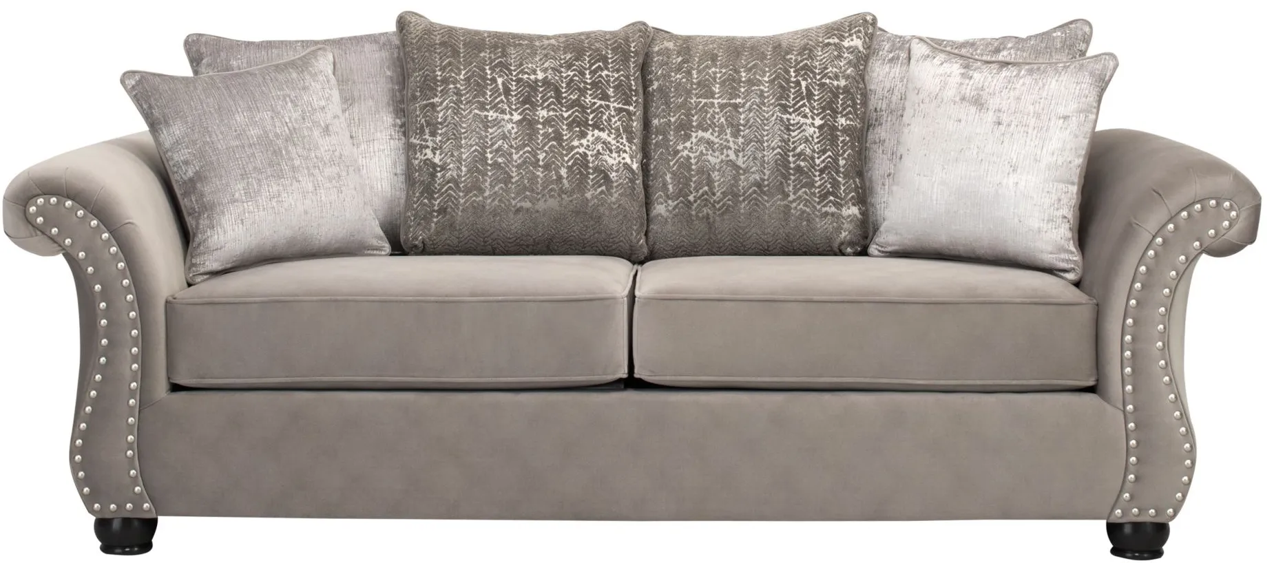 Bernardino Microfiber Sofa in Cosmos Putty by Hughes Furniture