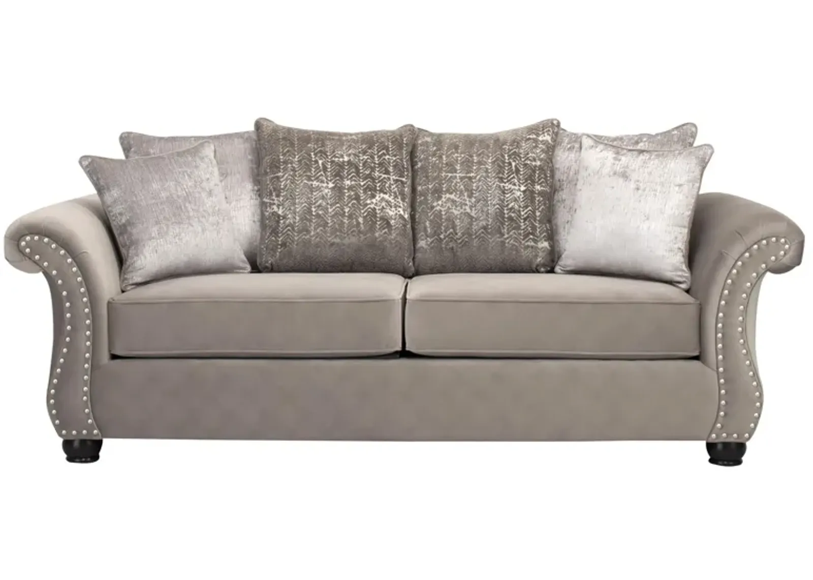 Bernardino Microfiber Sofa in Cosmos Putty by Hughes Furniture