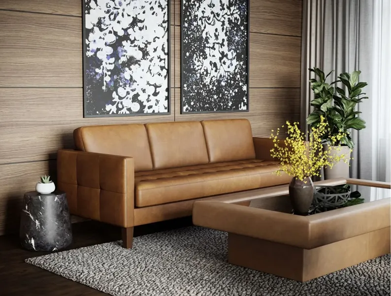 Karmelo Sofa in Cognac by Sunpan