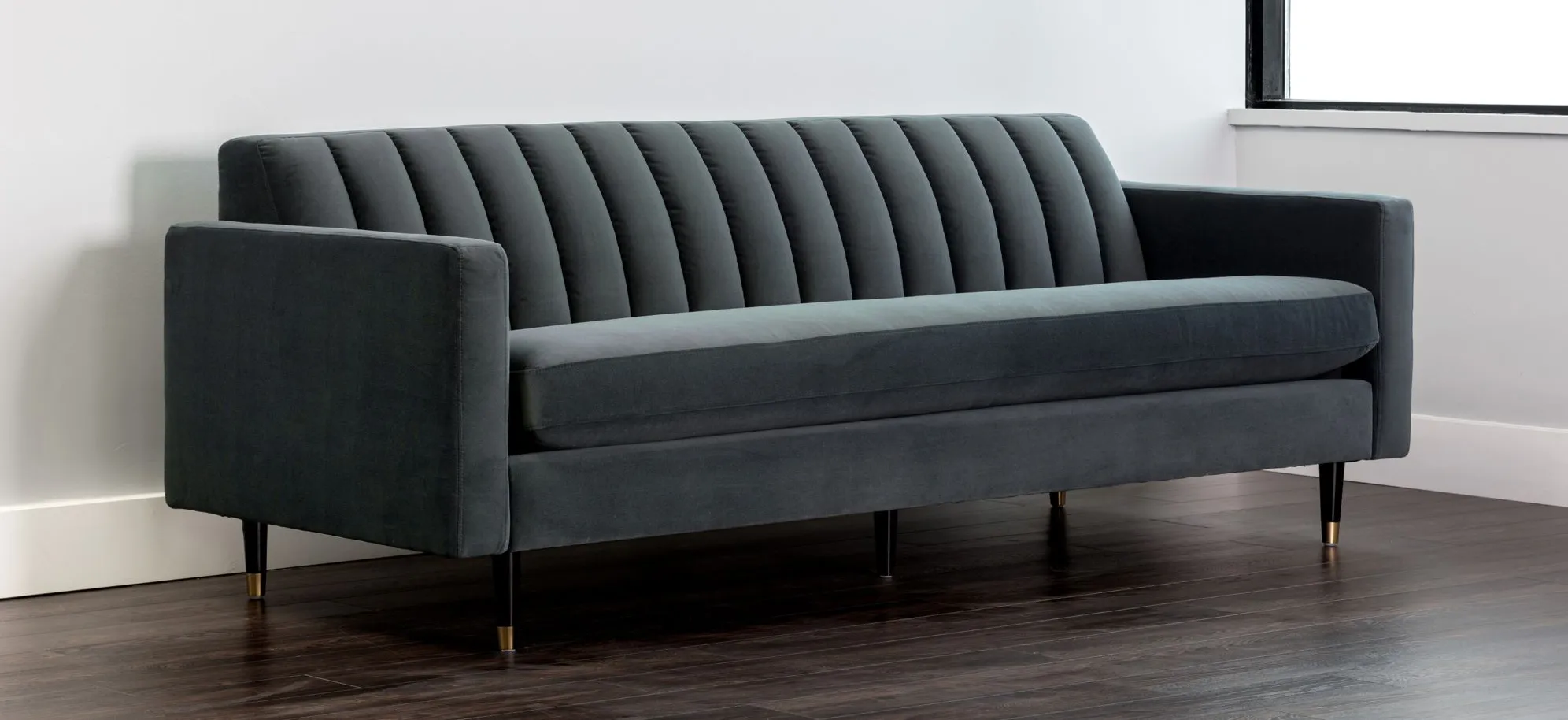 Yosi Sofa in Smokescreen by Sunpan