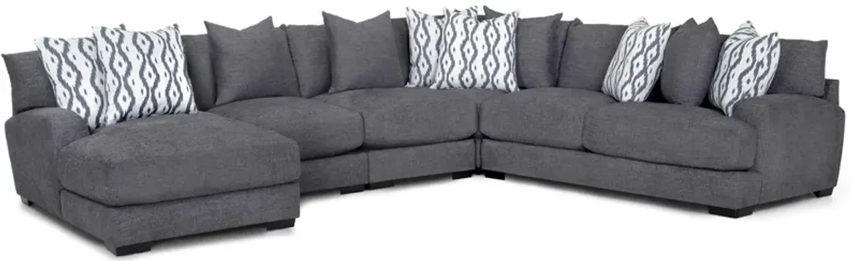 Carter 4-pc. Sectional in Graphite by Bellanest