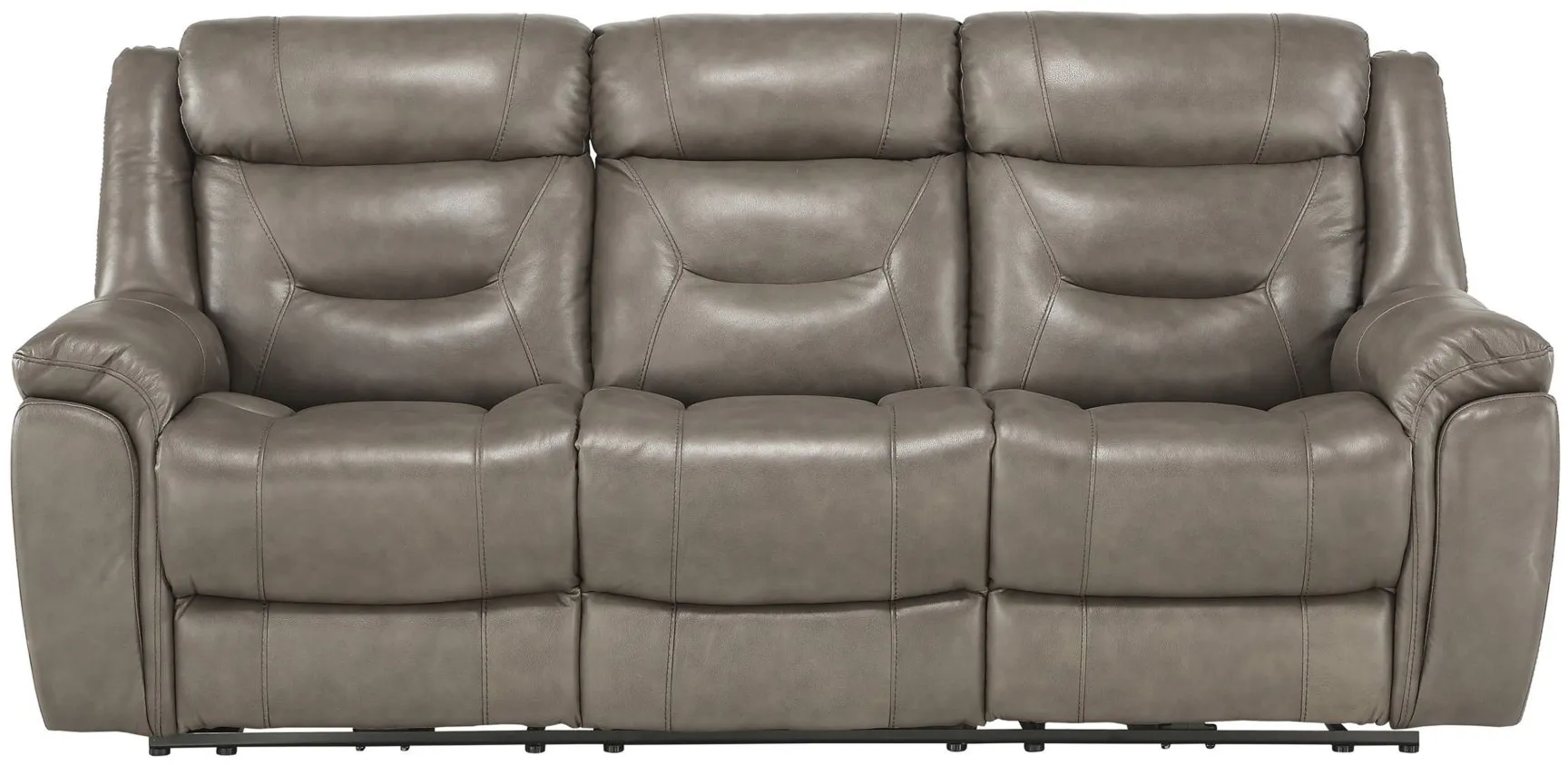 Northside Leather Power Reclining Sofa in Brownish Gray by Homelegance