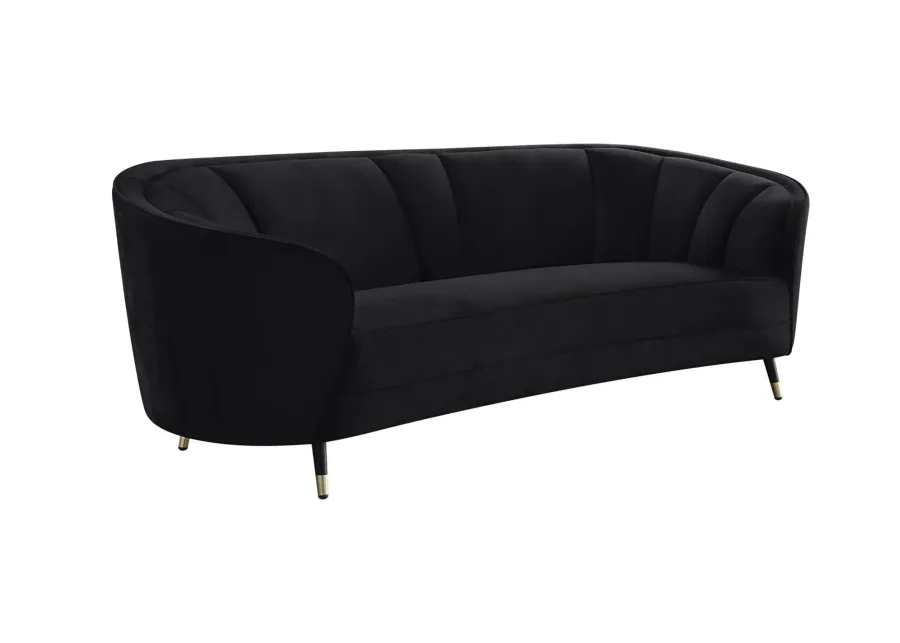 Dortmund Sofa in Black by HomeRoots