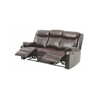 Ward Double Reclining Sofa in Dark Brown by Glory Furniture