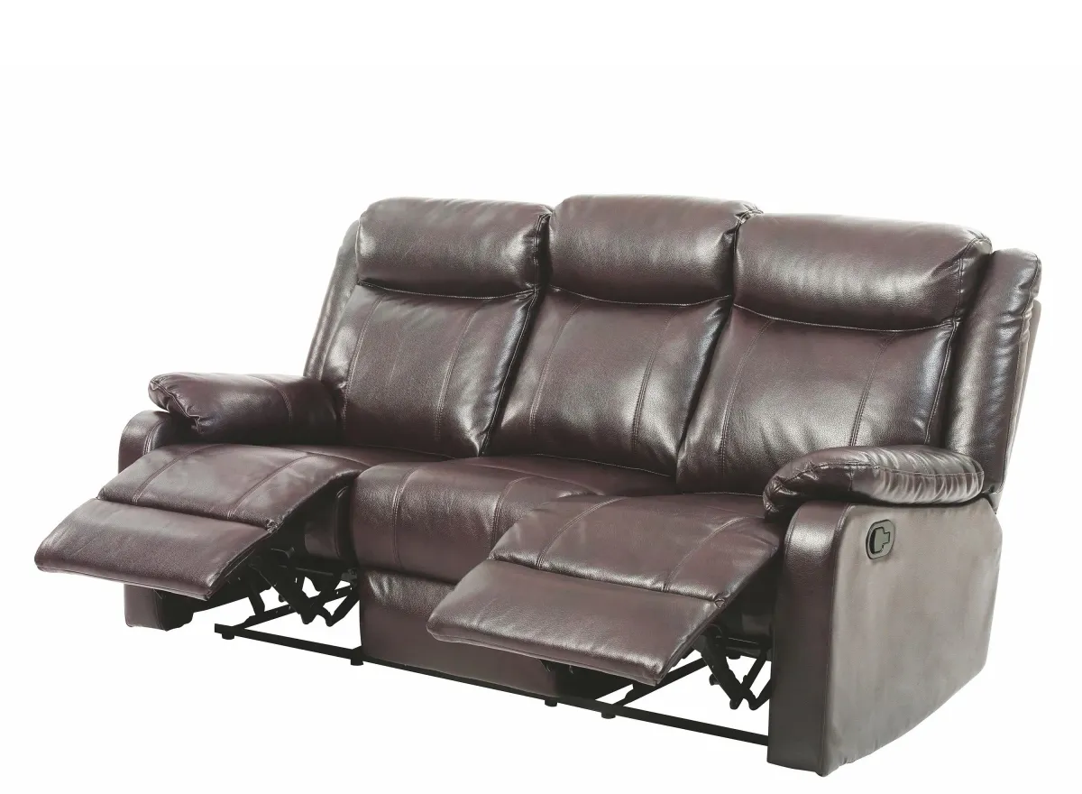 Ward Double Reclining Sofa in Dark Brown by Glory Furniture