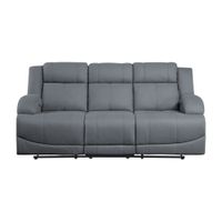 Brennen Reclining Sofa in Graphite Blue by Homelegance