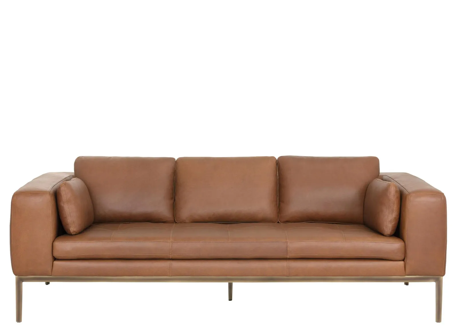 Burr Sofa in Behike Saddle by Sunpan