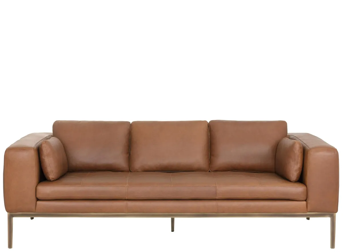 Burr Sofa in Behike Saddle by Sunpan