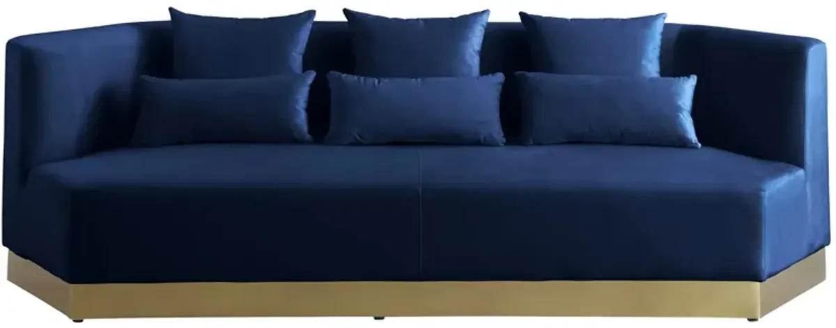 Marquis Velvet Sofa in Navy by Meridian Furniture