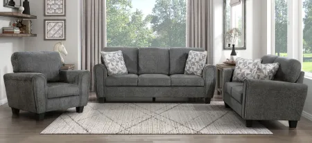 Tabor Sofa in Dark Gray by Homelegance
