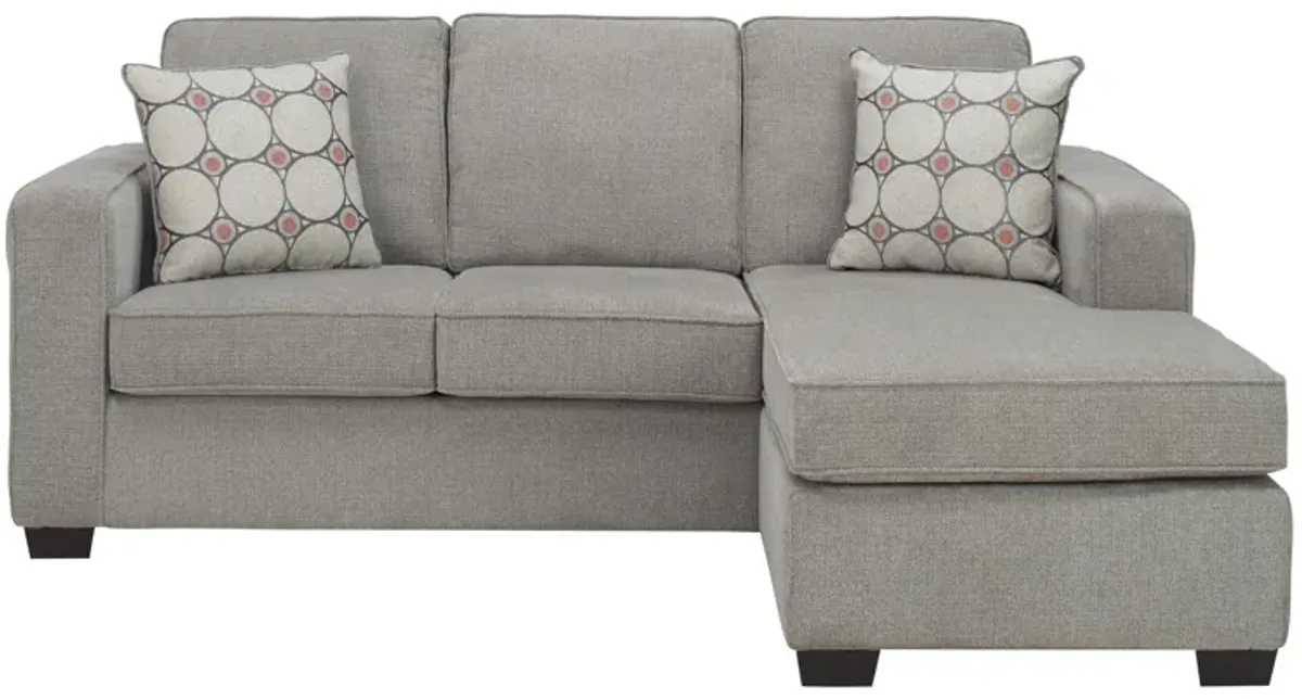 Farron Chenille Reversible Sofa Chaise in Gray by Flair