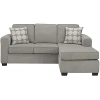 Farron Chenille Reversible Sofa Chaise in Gray by Flair