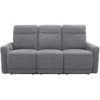 Yardley Chenille Power Sofa with Power Headrest and Lay Flat in Dove by Bellanest