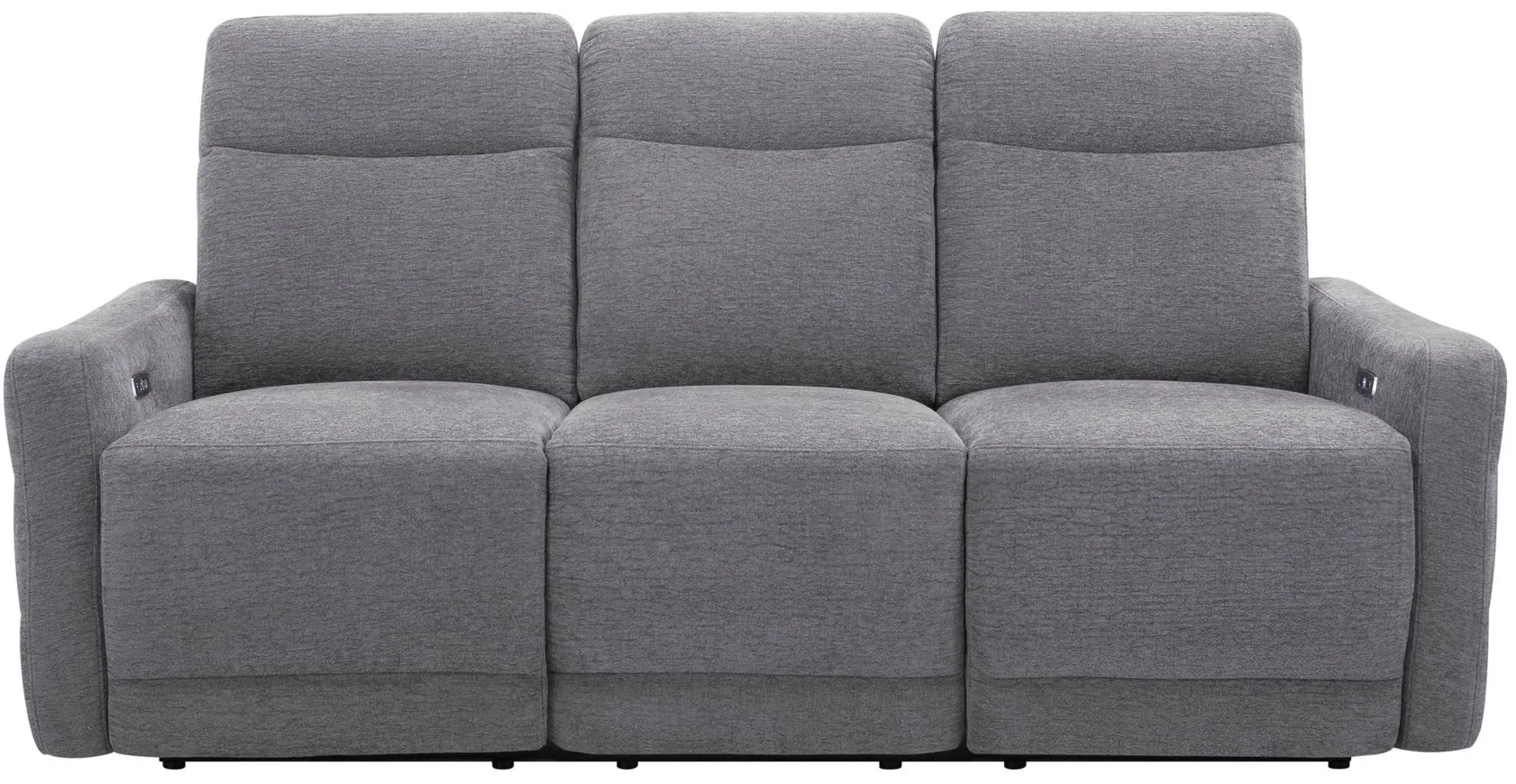 Yardley Chenille Power Sofa with Power Headrest and Lay Flat in Dove by Bellanest