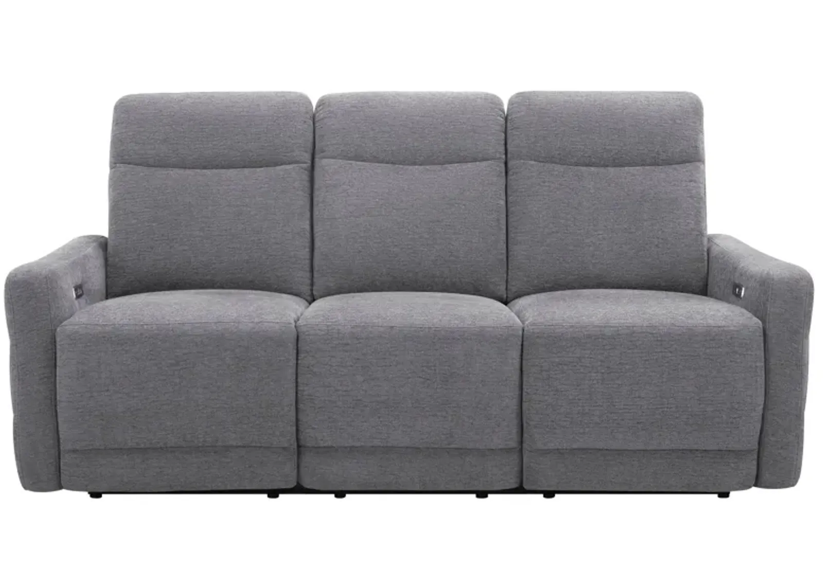 Yardley Chenille Power Sofa With Power Headrest And Lay Flat in Dove by Bellanest