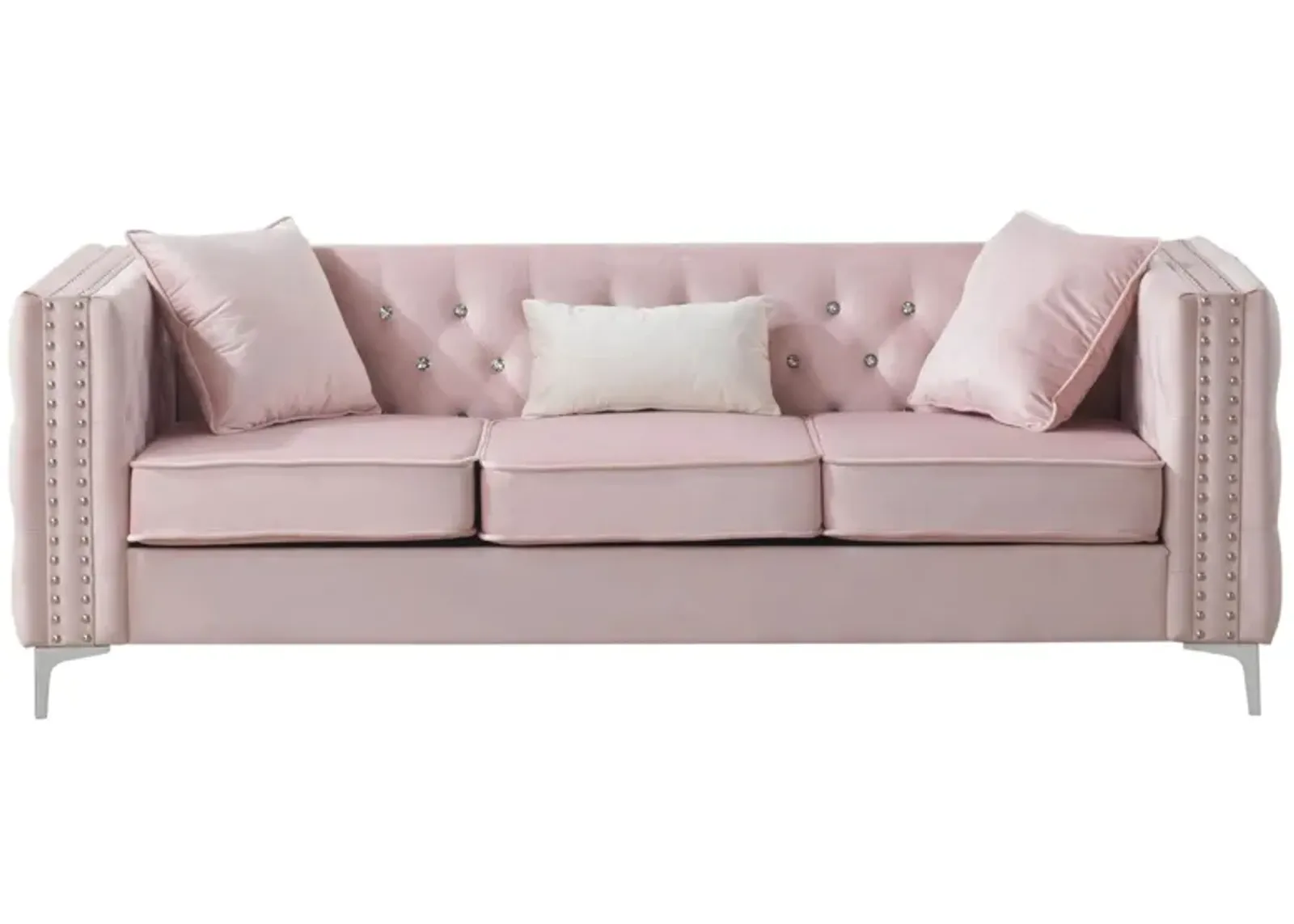 Paige Sofa in Pink by Glory Furniture