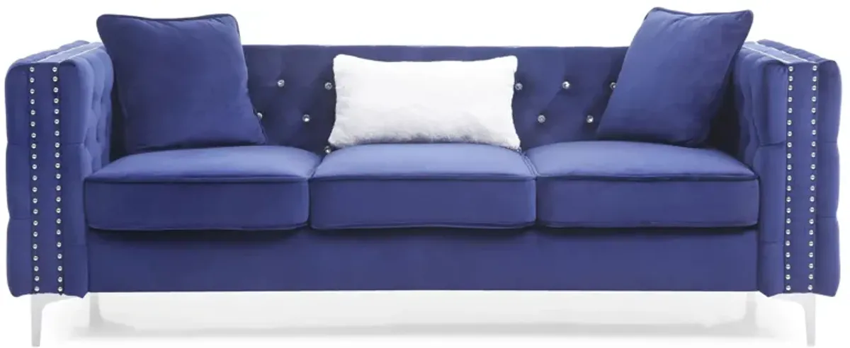 Paige Sofa in Blue by Glory Furniture