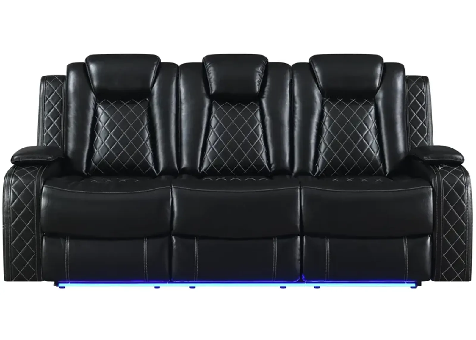 Orion Power Reclining Sofa in Black by New Classic Home Furnishings