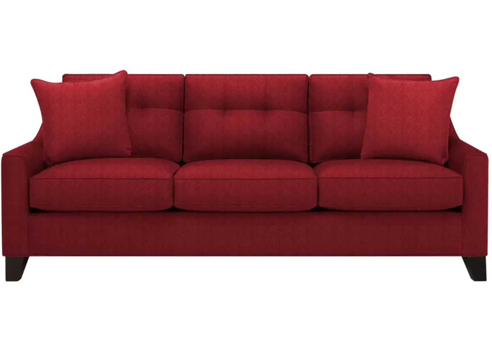 Carmine Sofa in Suede so Soft Cardinal by H.M. Richards