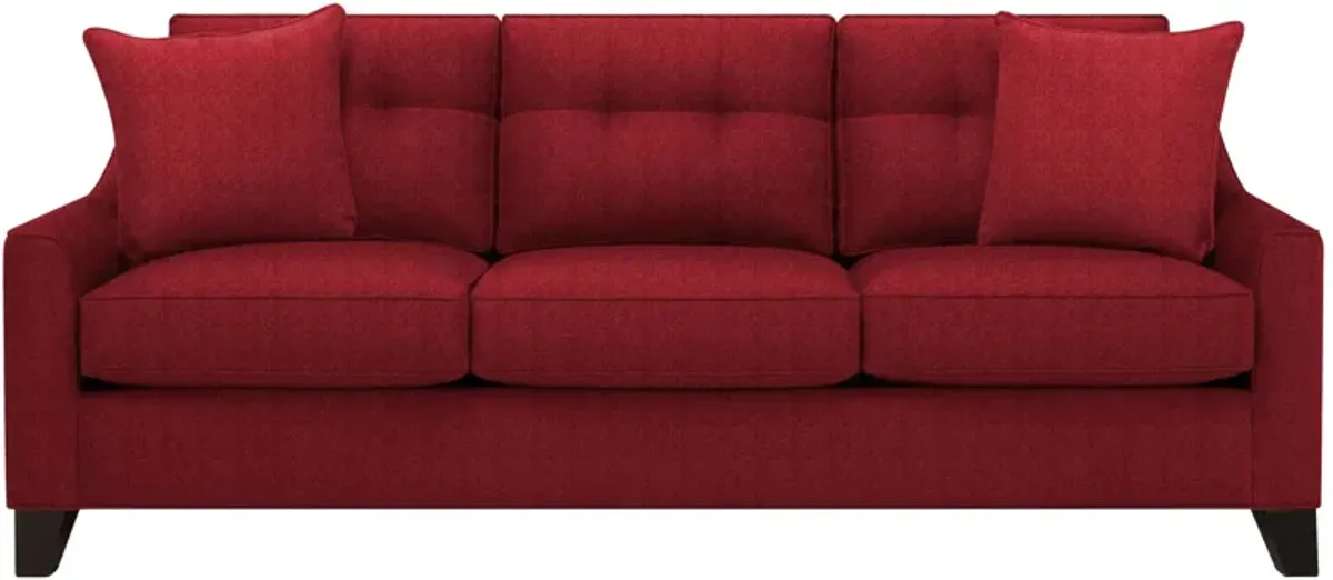 Carmine Sofa in Suede so Soft Cardinal by H.M. Richards