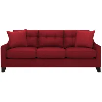 Carmine Sofa in Suede so Soft Cardinal by H.M. Richards