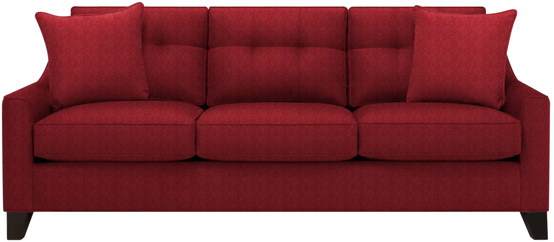 Carmine Sofa in Suede so Soft Cardinal by H.M. Richards