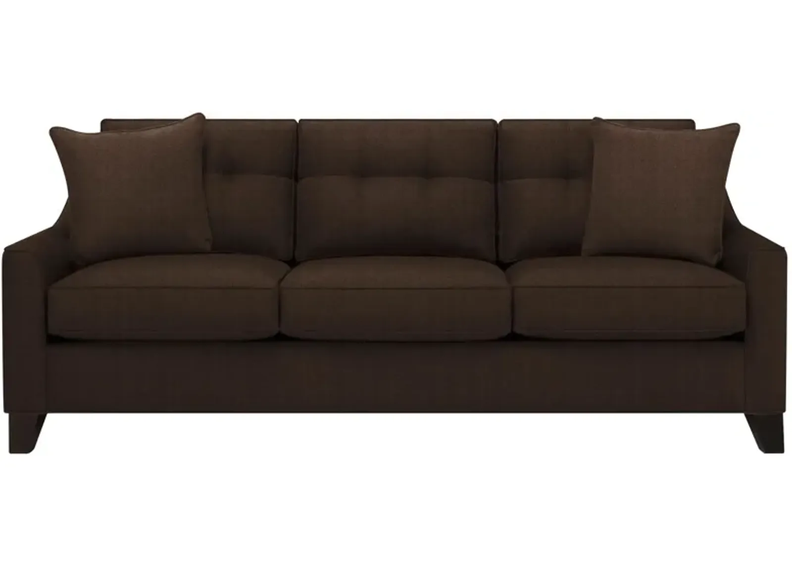 Carmine Sofa in Suede so Soft Chocolate by H.M. Richards