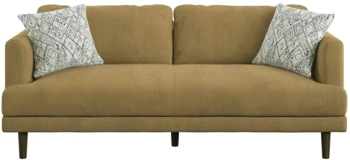 Juno Sofa in dark mustard by Emerald Home Furnishings