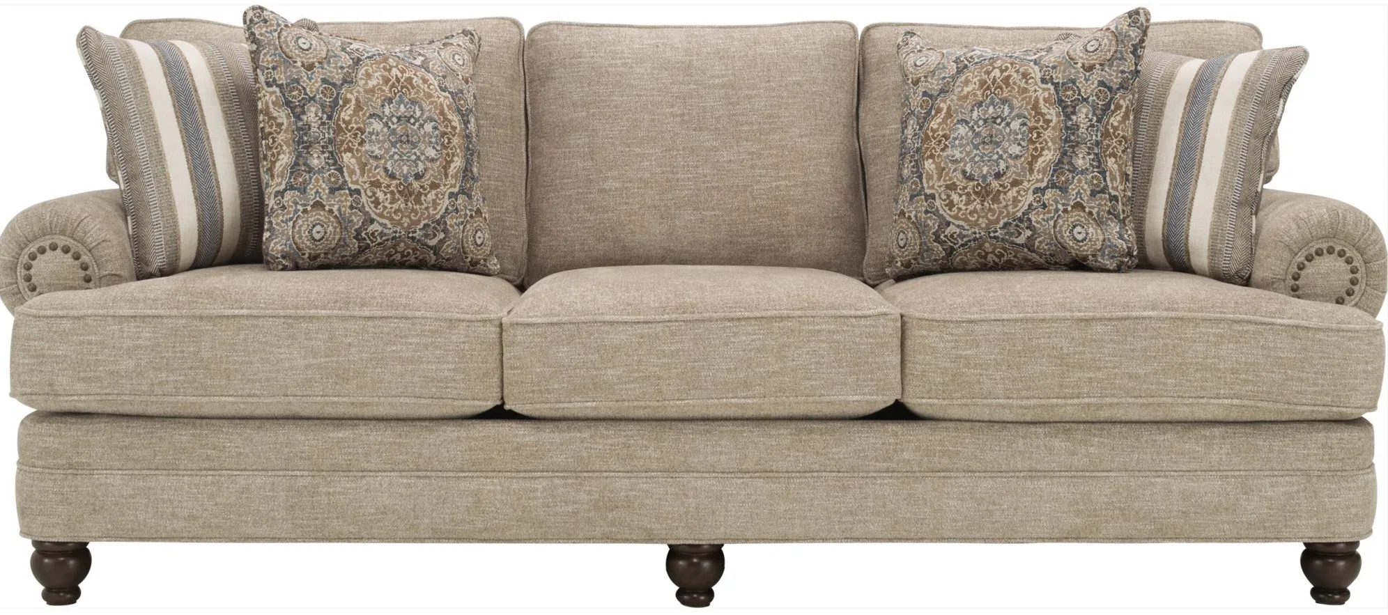 Tifton Chenille Sofa in Handwoven Linen by H.M. Richards