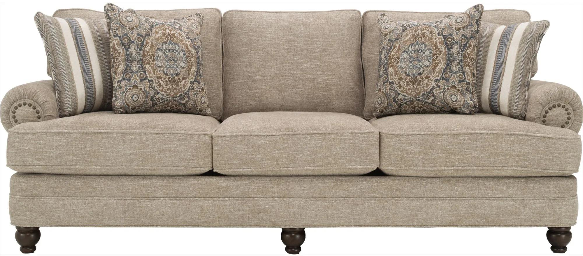 Tifton Chenille Sofa in Handwoven Linen by H.M. Richards